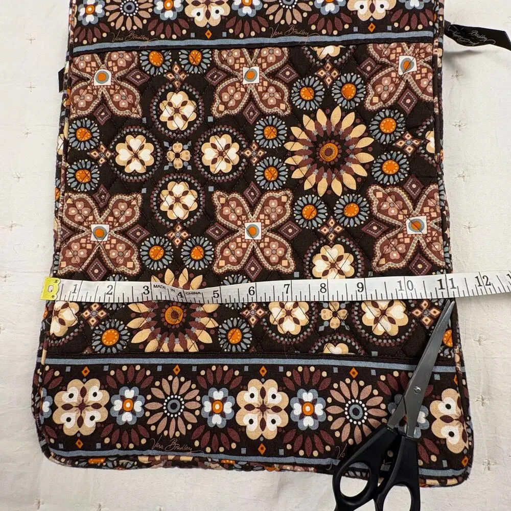 Vera Bradley Laptop Quilted Travel Bag Canyon Floral Brown Retired